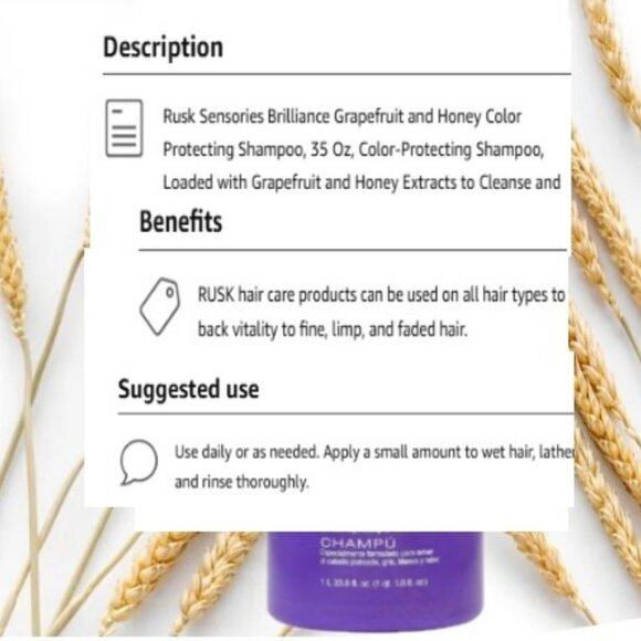 Rusk Brightening Platinum X Shampoo & Conditioner 33.8 fl🆕FAST SHIPPED⌚📦🏃💨🚚 - Picture 8 of 16